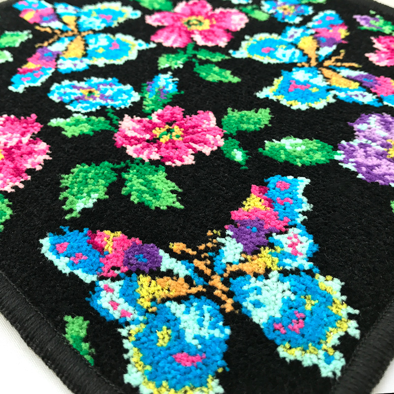 10-51-11BK 日本製 シェニール織 ハンカチ