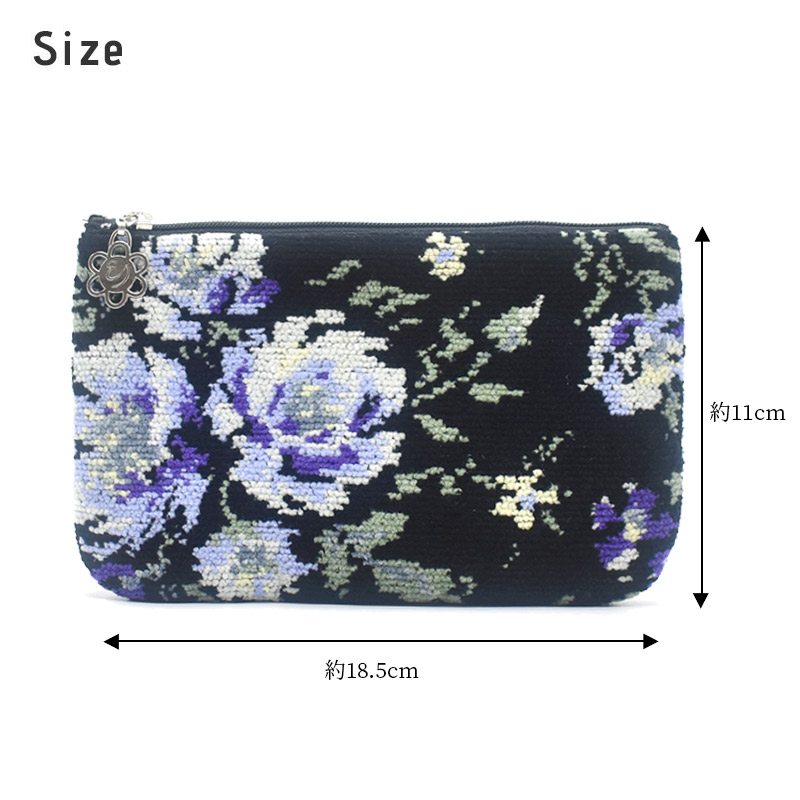 116-74003 ローズソフィア フラットポーチ