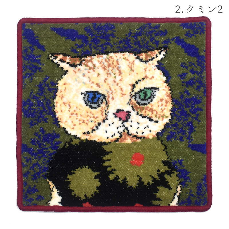 マンナイン mannine 猫 ハンカチ mn51011