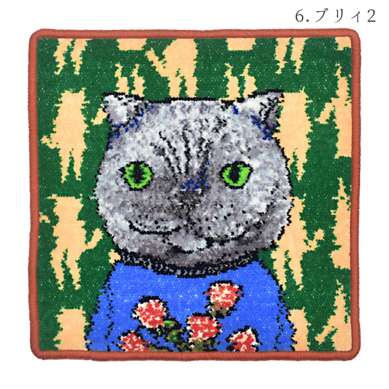 マンナイン mannine 猫 ハンカチ mn51011