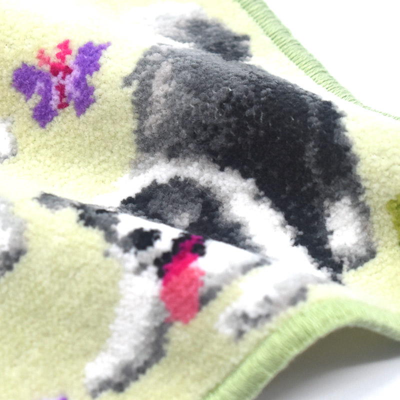 Enjeau(アーンジョー):ボーダーコリー ハンカチ EJPetit 犬猫柄 Enjeau(アーンジョー):ボーダーコリー ハンカチ EJPetit 犬猫柄