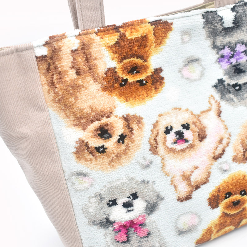 マルプー プードル トイプードル 総柄 トートバッグ EjPetit