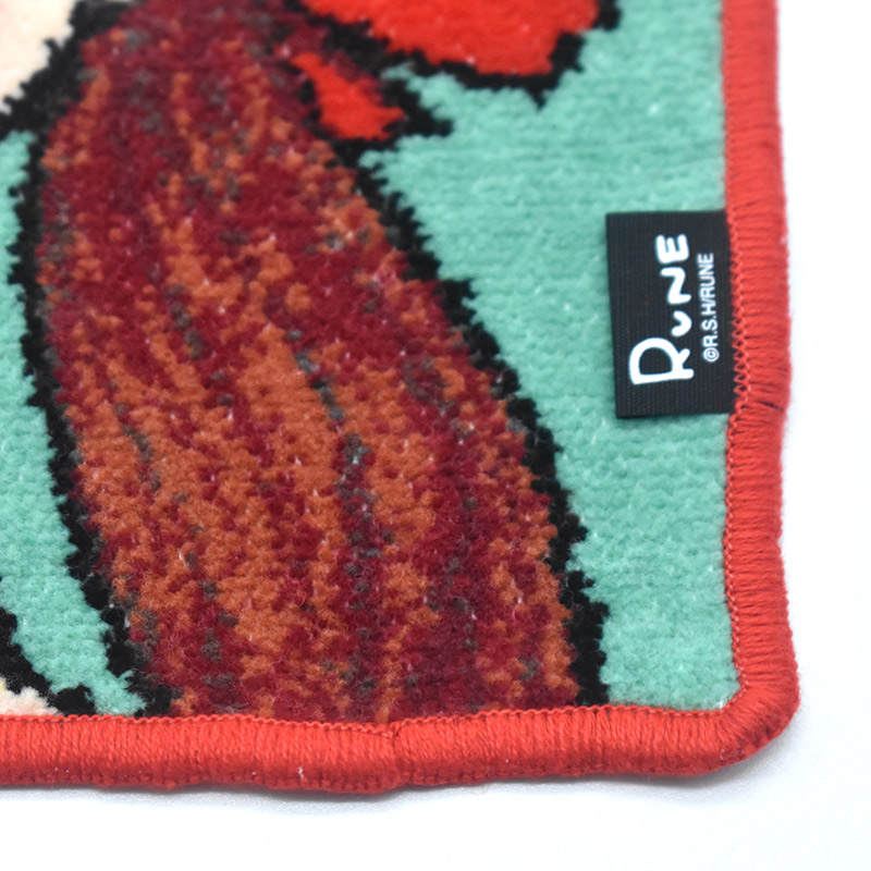 RUNE 内藤ルネ × アーンジョー：カンカン帽の少女 ハンカチ 23cm