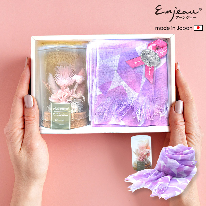 z217_7312set ボトルフラワー  ショール ギフトセット