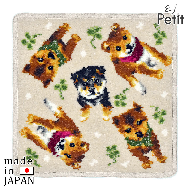 柴犬 シェニール織 ハンカチ